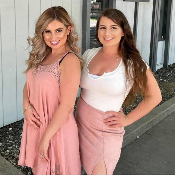 💎PINK SUEDE MINI SKIRT WINDSOR - Picture 4 of 6